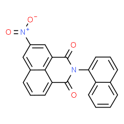 ChemSpider 2D Image | 2-(1-Naphthyl)-5-nitro-1H-benzo[de]isoquinoline-1,3(2H)-dione | C22H12N2O4
