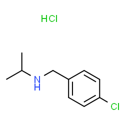 ChemSpider 2D Image | N-(4-Chlorobenzyl)-2-propanamine hydrochloride (1:1) | C10H15Cl2N