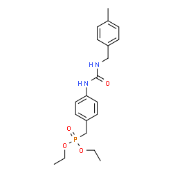 ChemSpider 2D Image | Diethyl (4-{[(4-methylbenzyl)carbamoyl]amino}benzyl)phosphonate | C20H27N2O4P