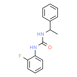 ChemSpider 2D Image | 1-(2-Fluorophenyl)-3-(1-phenylethyl)urea | C15H15FN2O
