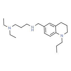 ChemSpider 2D Image | N,N-Diethyl-N'-[(1-propyl-1,2,3,4-tetrahydro-6-quinolinyl)methyl]-1,3-propanediamine | C20H35N3