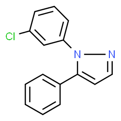 ChemSpider 2D Image | 1-(3-Chlorophenyl)-5-phenyl-1H-pyrazole | C15H11ClN2