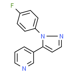 ChemSpider 2D Image | 3-(1-(4-Fluorophenyl)-1H-pyrazol-5-yl)pyridine | C14H10FN3
