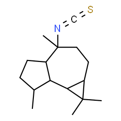 ChemSpider 2D Image | 4-Isothiocyanato-1,1,4,7-tetramethyldecahydro-1H-cyclopropa[e]azulene | C16H25NS