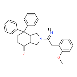 ChemSpider 2D Image | 2-[(1Z)-2-(2-Methoxyphenyl)ethanimidoyl]-7,7-diphenyloctahydro-4H-isoindol-4-one | C29H30N2O2