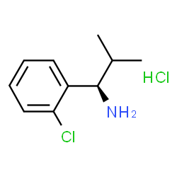 ChemSpider 2D Image | (1R)-1-(2-Chlorophenyl)-2-methyl-1-propanamine hydrochloride (1:1) | C10H15Cl2N