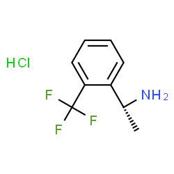 ChemSpider 2D Image | (1R)-1-[2-(Trifluoromethyl)phenyl]ethanamine hydrochloride (1:1) | C9H11ClF3N