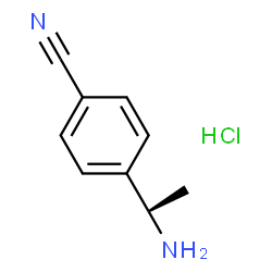 ChemSpider 2D Image | (R)-4-(1-Aminoethyl)benzonitrile hydrochloride | C9H11ClN2