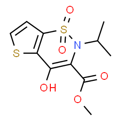 ChemSpider 2D Image | Methyl 4-hydroxy-2-isopropyl-2H-thieno[2,3-e][1,2]thiazine-3-carboxylate 1,1-dioxide | C11H13NO5S2