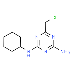 ChemSpider 2D Image | 6-(Chloromethyl)-N-cyclohexyl-1,3,5-triazine-2,4-diamine | C10H16ClN5