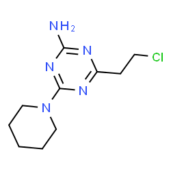 ChemSpider 2D Image | 4-(2-Chloroethyl)-6-(1-piperidinyl)-1,3,5-triazin-2-amine | C10H16ClN5