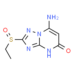 ChemSpider 2D Image | 7-Amino-2-(ethylsulfinyl)[1,2,4]triazolo[1,5-a]pyrimidin-5(1H)-one | C7H9N5O2S