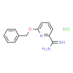 ChemSpider 2D Image | 6-(Benzyloxy)-2-pyridinecarboximidamide hydrochloride (1:1) | C13H14ClN3O