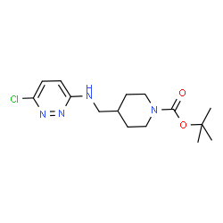 ChemSpider 2D Image | tert-Butyl 4-(((6-chloropyridazin-3-yl)amino)methyl)piperidine-1-carboxylate | C15H23ClN4O2