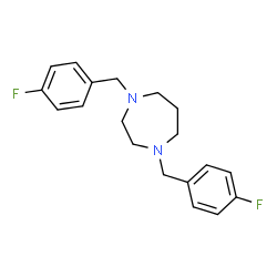 ChemSpider 2D Image | 1,4-Bis(4-fluorobenzyl)-1,4-diazepane | C19H22F2N2