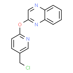 ChemSpider 2D Image | 2-((5-(Chloromethyl)pyridin-2-yl)oxy)quinoxaline | C14H10ClN3O