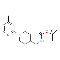 ChemSpider 2D Image | TERT-BUTYL N-{[1-(4-METHYLPYRIMIDIN-2-YL)PIPERIDIN-4-YL]METHYL}CARBAMATE | C16H26N4O2