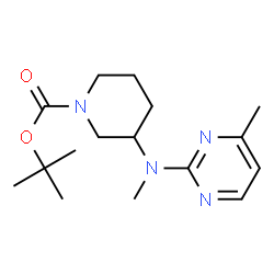 ChemSpider 2D Image | TERT-BUTYL 3-[METHYL(4-METHYLPYRIMIDIN-2-YL)AMINO]PIPERIDINE-1-CARBOXYLATE | C16H26N4O2