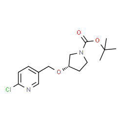 ChemSpider 2D Image | TERT-BUTYL (3S)-3-[(6-CHLOROPYRIDIN-3-YL)METHOXY]PYRROLIDINE-1-CARBOXYLATE | C15H21ClN2O3