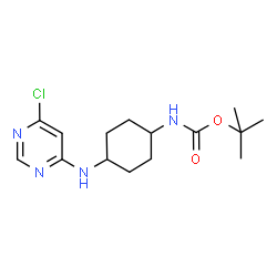 ChemSpider 2D Image | TERT-BUTYL N-{4-[(6-CHLOROPYRIMIDIN-4-YL)AMINO]CYCLOHEXYL}CARBAMATE | C15H23ClN4O2