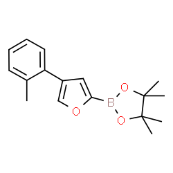 ChemSpider 2D Image | 4,4,5,5-Tetramethyl-2-[4-(2-methylphenyl)-2-furyl]-1,3,2-dioxaborolane | C17H21BO3