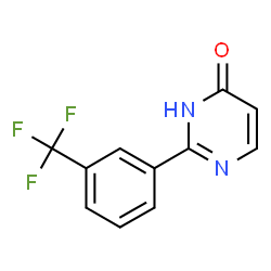 ChemSpider 2D Image | 2-[3-(Trifluoromethyl)phenyl]-4(1H)-pyrimidinone | C11H7F3N2O