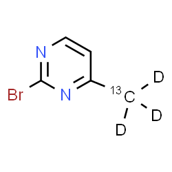 ChemSpider 2D Image | 2-Bromo-4-(~13~C,~2~H_3_)methylpyrimidine | C413CH2D3BrN2