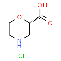 ChemSpider 2D Image | (S)-morpholine-2-carboxylic acid hydrochloride | C5H10ClNO3