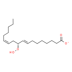 ChemSpider 2D Image | (8E,10R,12Z)-10-Hydroperoxy-8,12-octadecadienoate | C18H31O4