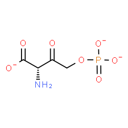 ChemSpider 2D Image | (2S)-2-Amino-3-oxo-4-(phosphonatooxy)butanoate | C4H5NO7P