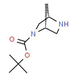 ChemSpider 2D Image | 2-Methyl-2-propanyl (1R,4S)-2,5-diazabicyclo[2.2.1]heptane-2-carboxylate | C10H18N2O2