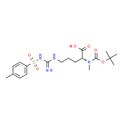 ChemSpider 2D Image | N~2~-Methyl-N~5~-{N-[(4-methylphenyl)sulfonyl]carbamimidoyl}-N~2~-{[(2-methyl-2-propanyl)oxy]carbonyl}-D-ornithine | C19H30N4O6S