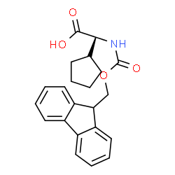 ChemSpider 2D Image | (2R)-Cyclopentyl{[(9H-fluoren-9-ylmethoxy)carbonyl]amino}acetic acid | C22H23NO4