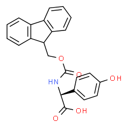 ChemSpider 2D Image | FMOC-L-4-HYDROXYPHENYLGLYCINE | C23H19NO5