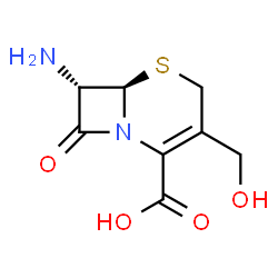 ChemSpider 2D Image | (6R,7S)-7-Amino-3-(hydroxymethyl)-8-oxo-5-thia-1-azabicyclo[4.2.0]oct-2-ene-2-carboxylic acid | C8H10N2O4S