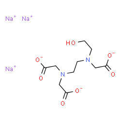 ChemSpider 2D Image | Trisodium [{2-[bis(carboxylatomethyl)amino]ethyl}(2-hydroxyethyl)amino]acetate | C10H15N2Na3O7
