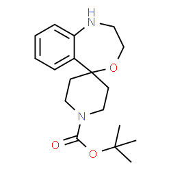 ChemSpider 2D Image | tert-butyl 2,3-dihydro-1H-spiro[benzo[e][1,4]oxazepine-5,4'-piperidine]-1'-carboxylate | C18H26N2O3