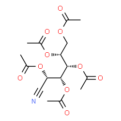 ChemSpider 2D Image | (1S,2R,3S,4R)-4,5-Diacetoxy-1-cyano-1,2,3-pentanetriyl triacetate | C16H21NO10