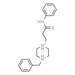 ChemSpider 2D Image | 1-(3-Anilino-3-oxopropyl)-4-benzylpiperazinediium | C20H27N3O
