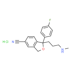 ChemSpider 2D Image | DESMETHYL CITALOPRAM HYDROCHLORIDE | C19H20ClFN2O