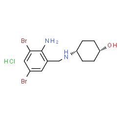 ChemSpider 2D Image | cis-4-[(2-Amino-3,5-dibromobenzyl)amino]cyclohexanol hydrochloride (1:1) | C13H19Br2ClN2O