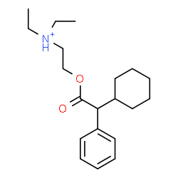 ChemSpider 2D Image | 2-[2-Cyclohexyl(phenyl)acetoxy]-N,N-diethylethanaminium | C20H32NO2