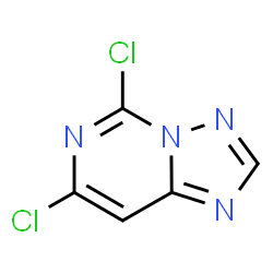 ChemSpider 2D Image | 5,7-Dichloro[1,2,4]triazolo[1,5-c]pyrimidine | C5H2Cl2N4