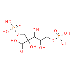 ChemSpider 2D Image | 5-O-Phosphono-2-C-[(phosphonooxy)methyl]pentonic acid | C6H14O13P2