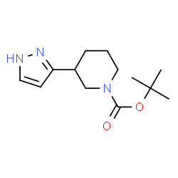 ChemSpider 2D Image | tert-Butyl 3-(1H-pyrazol-3-yl)piperidine-1-carboxylate | C13H21N3O2