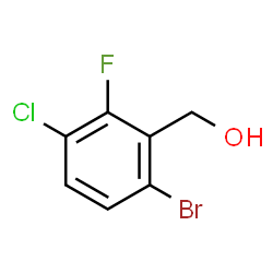 ChemSpider 2D Image | 6-Bromo-3-chloro-2-fluorobenzyl alcohol | C7H5BrClFO