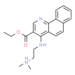 ChemSpider 2D Image | 2-{[3-(Ethoxycarbonyl)benzo[h]quinolin-4-yl]amino}-N,N-dimethylethanaminium | C20H24N3O2