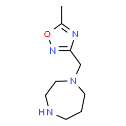 ChemSpider 2D Image | 1-[(5-Methyl-1,2,4-oxadiazol-3-yl)methyl]-1,4-diazepane | C9H16N4O