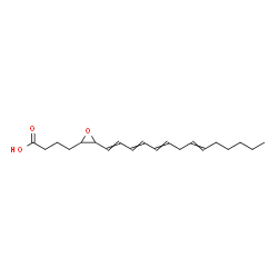 ChemSpider 2D Image | 4-[3-(1,3,5,8-Tetradecatetraen-1-yl)-2-oxiranyl]butanoic acid | C20H30O3