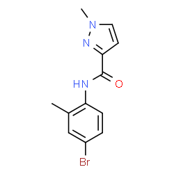 ChemSpider 2D Image | N-(4-Bromo-2-methylphenyl)-1-methyl-1H-pyrazole-3-carboxamide | C12H12BrN3O